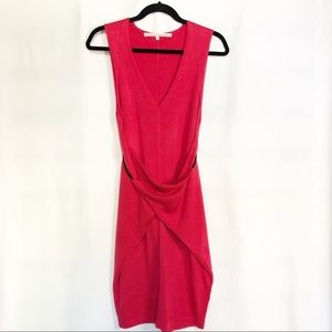 Rachel Rachel Roy Pink Sleeveless Knit Wrap Dress